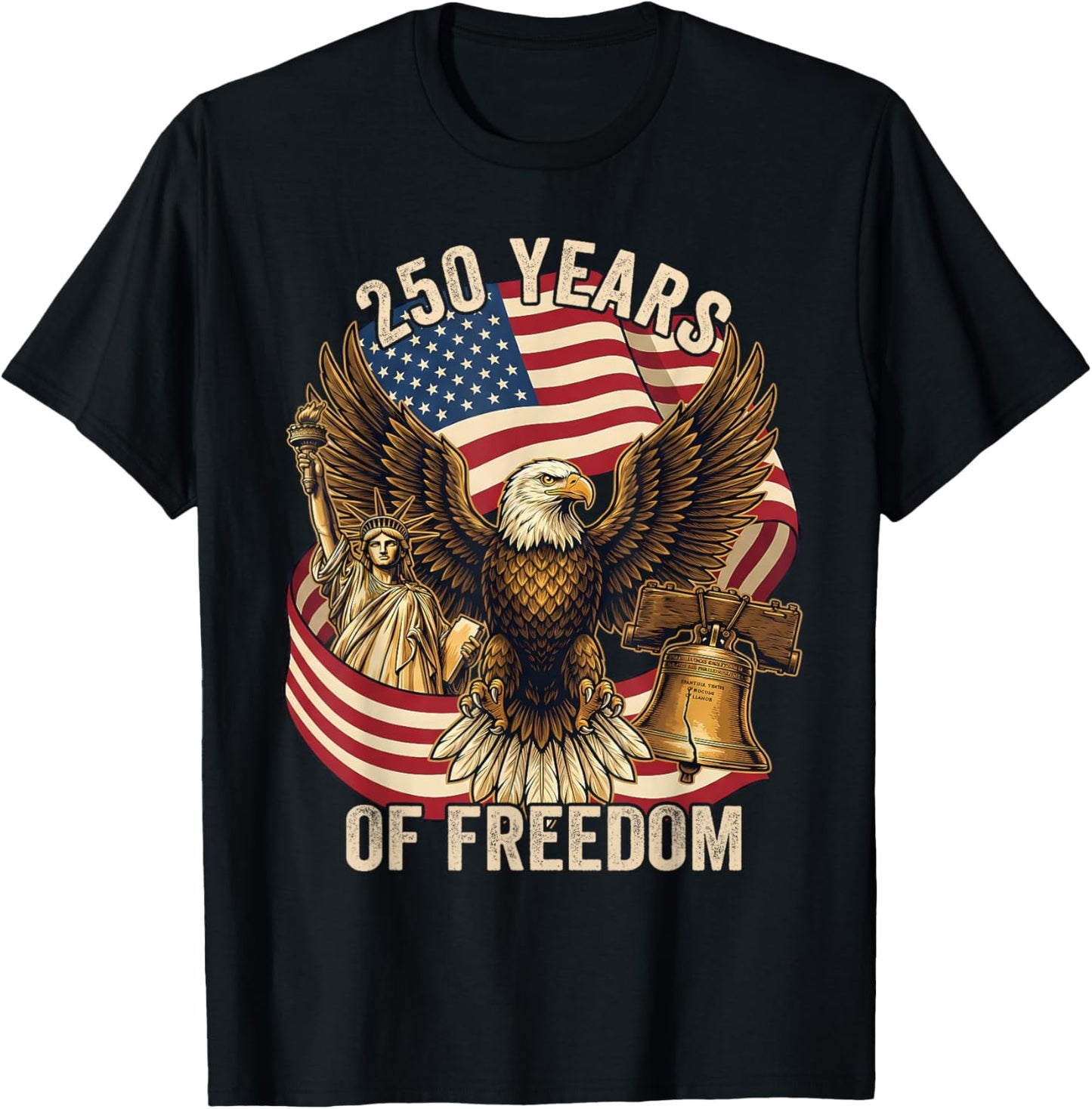 250 Years American 1776-2026 250th Birthday 250th USA T-Shirt - T-Shirt | Black