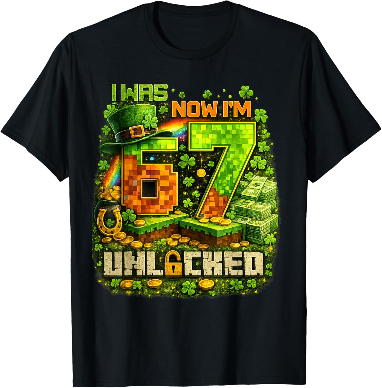 Funny Meme Six Seven 67 Bruh Video Game Gifts for Boys Kids T-Shirt - T-Shirt | Black