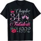 Chapter 34 Fabulous Since 1992 34th Birthday Gift T-Shirt - T-Shirt | Black
