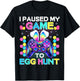 I Paused My Game to Egg Hunter Easter Bunny Men Boy Kid T-Shirt - T-Shirt | Black