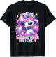 Wrong Hole BUT I Like IT Funny Inappropriate Cringe Unicorn T-Shirt - T-Shirt | Black