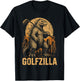 Funny Golfzilla Golf Player Golfer Golfing Joke T-Shirt - T-Shirt | Black