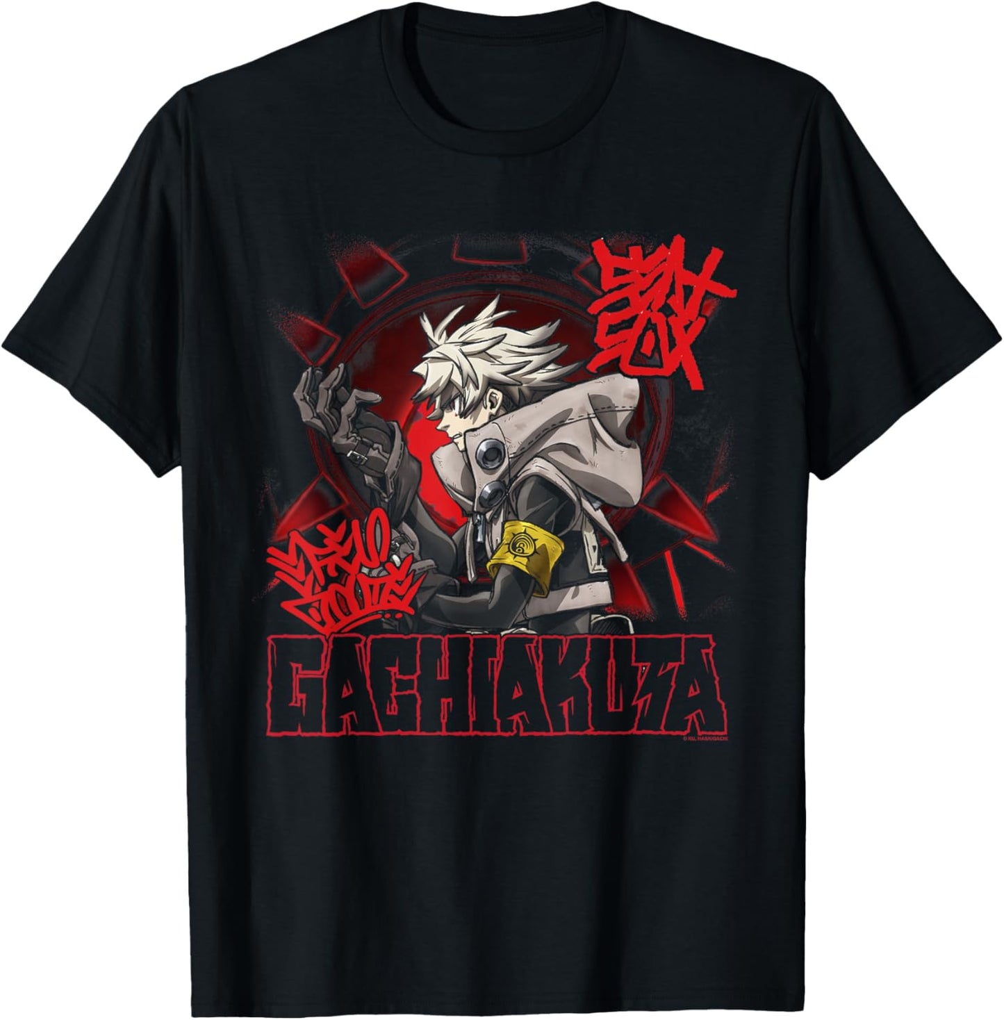 Rudo Graffiti with Eye Portrait and Logo Anime T-Shirt - T-Shirt | Black