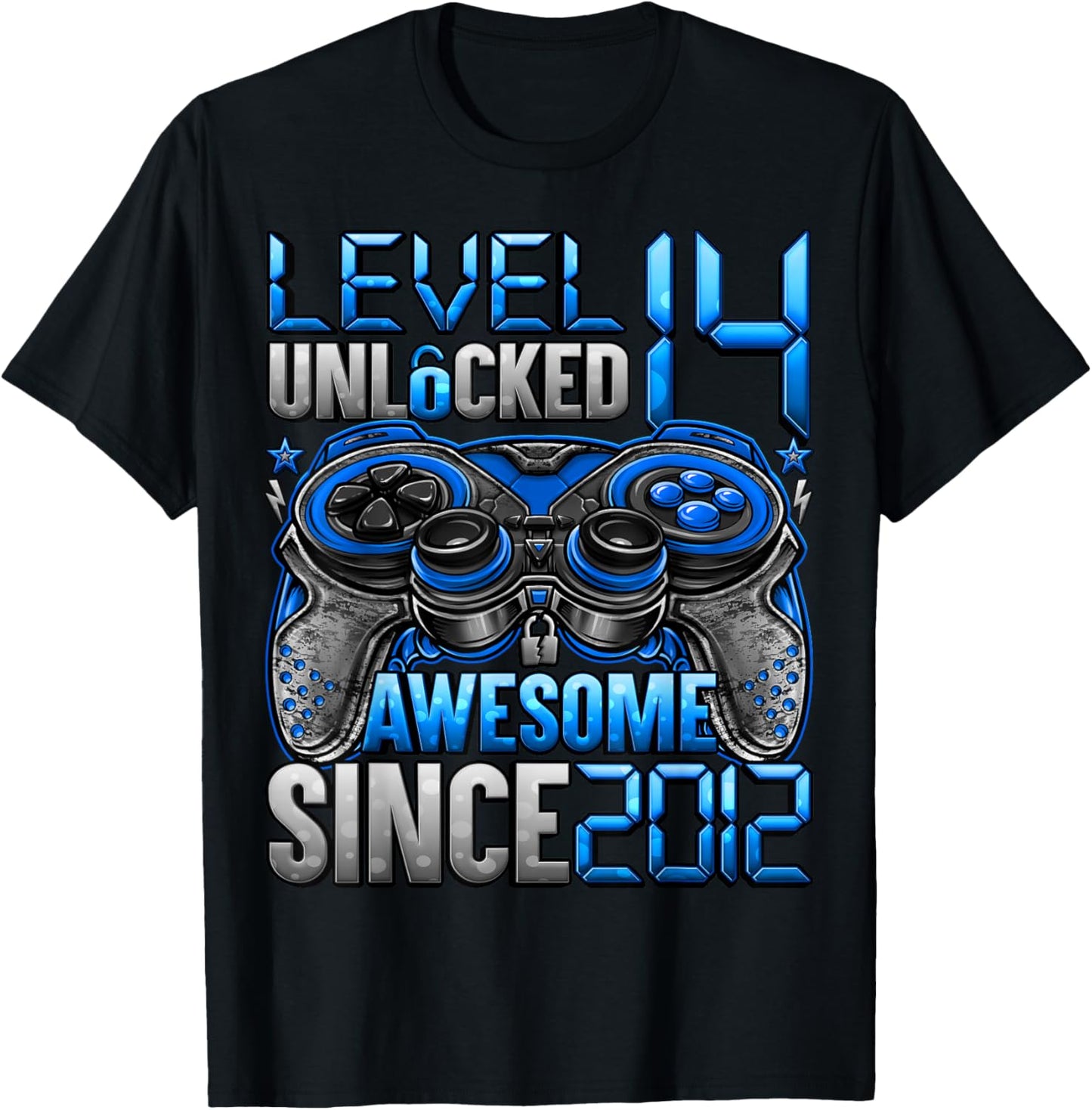 Level 14 Unlocked 14 Year Old Gifts Boys 14th Birthday Boy T-Shirt - T-Shirt | Black