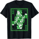 St Patrick’s Day Shamrock Queen Card Irish Beer Playing Card T-Shirt - T-Shirt | Black