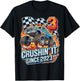 Birthday Monster Truck 3 Year Old Boys 3rd Party Born 2023 T-Shirt - T-Shirt | Black