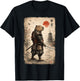 Samurai Capybara Funny Capybara Vintage Graphic Ukiyo-e Art T-Shirt - T-Shirt | Black