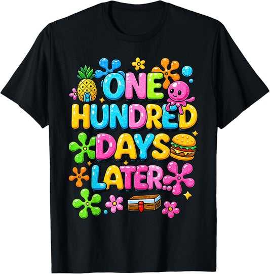 One Hundred Days Later 100 Days of School Teacher Kid T-Shirt - T-Shirt | Black