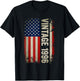 30 Year Old Gift Vintage 1996 American Flag 30th Birthday T-Shirt - T-Shirt | Black
