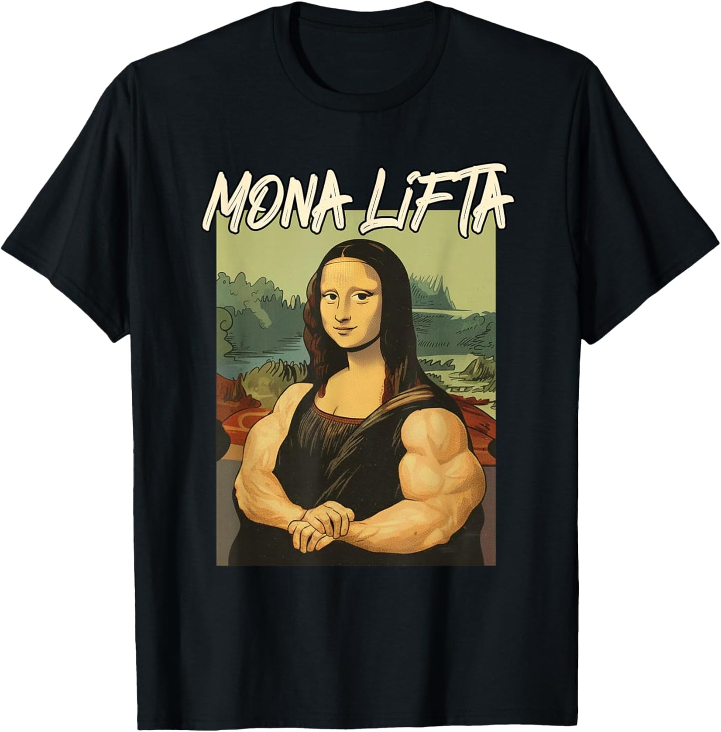 Fitness Gym Workout Muscle Mommy Funny Meme Mona Lifta T-Shirt - T-Shirt | Black