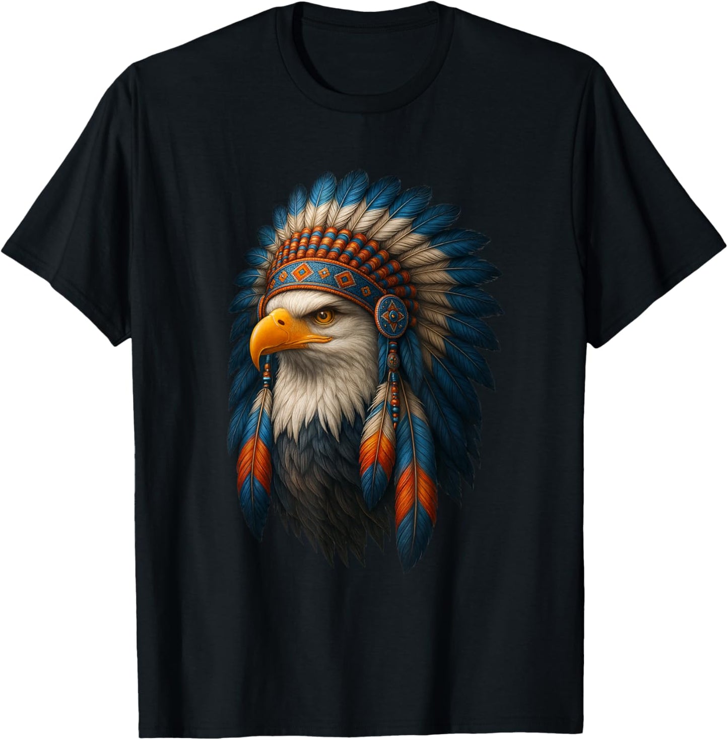 Native American Headdress Eagle Navajo Nation T-Shirt - T-Shirt | Black