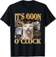 Gooning O'clock Funny Offensive Cat Meme Bootleg Men Women T-Shirt - T-Shirt | Black