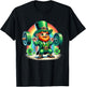 Leprechaun Weightlifting Deadlift Fitness Gym Patricks Day T-Shirt - T-Shirt | Black