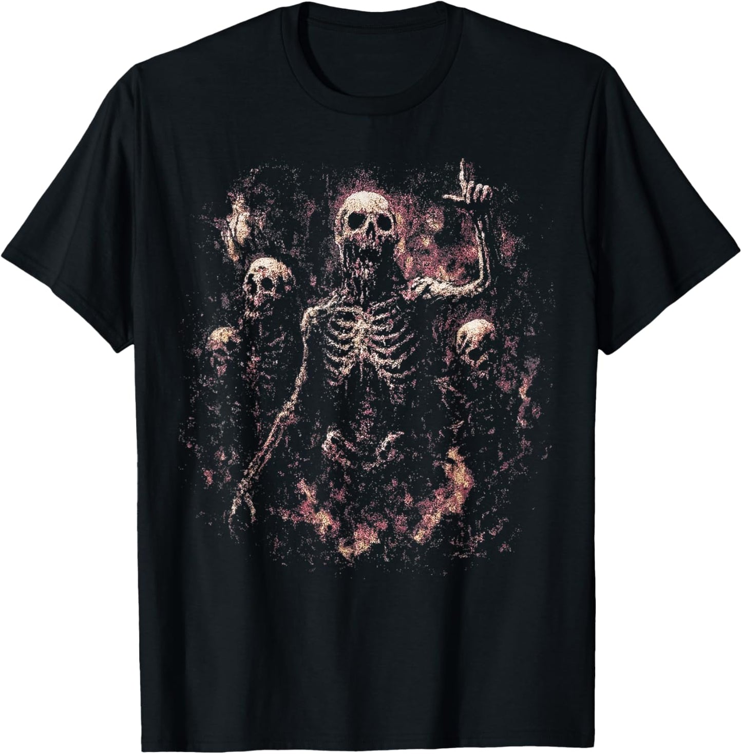 Zombie Skeleton Undead Gothic Horror Grave Alternative Goth T-Shirt - T-Shirt | Black
