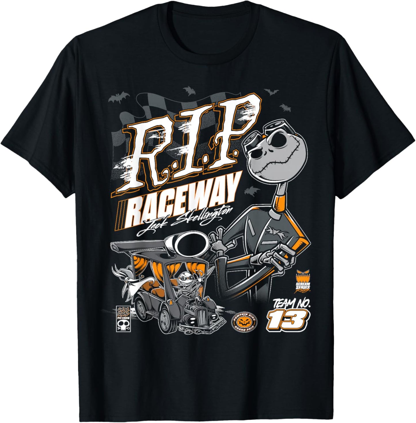 Disney The Nightmare Before Christmas R.I.P. Raceway Jack 13 T-Shirt - T-Shirt | Black