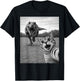 Cat Selfie with T-Rex Dinosaur Men Women Kids T-Shirt - T-Shirt | Black