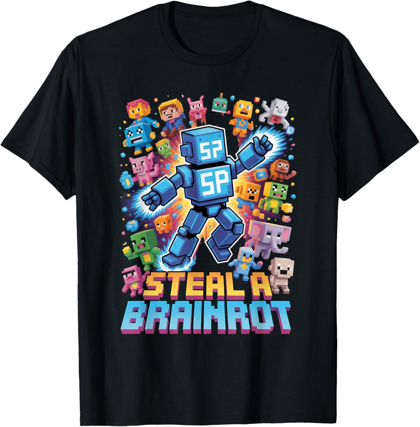 Six Seven 67 Steal a Brainrot Meme Funny Gifts for Kids Boys T-Shirt - T-Shirt | Black