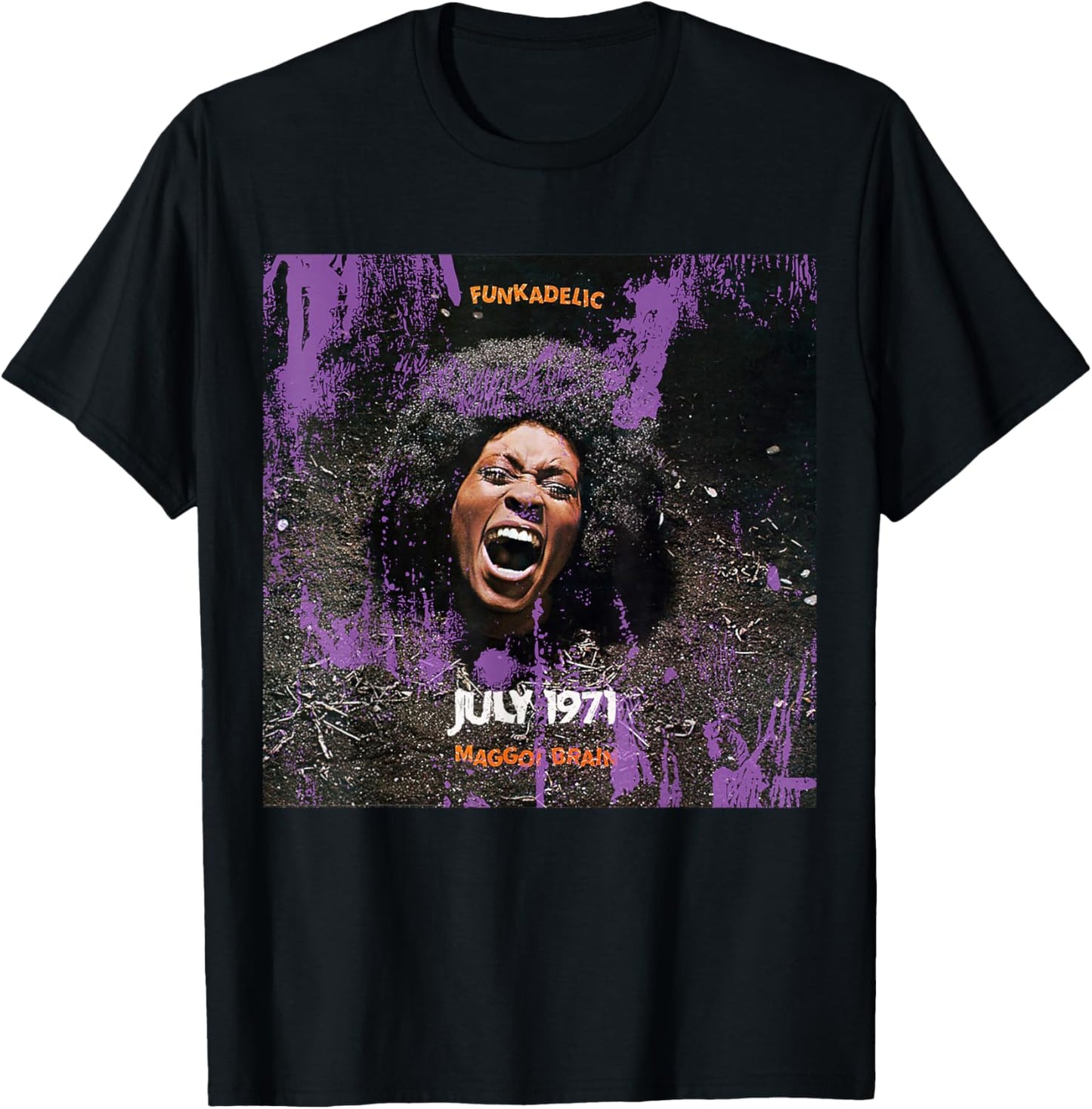 Official George Clinton Funkadelic Maggot Brain Album Art T-Shirt - T-Shirt | Black