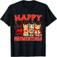 Happy Meowentines Cute Cat Valentine Men Women Kids Girls T-Shirt - T-Shirt | Black