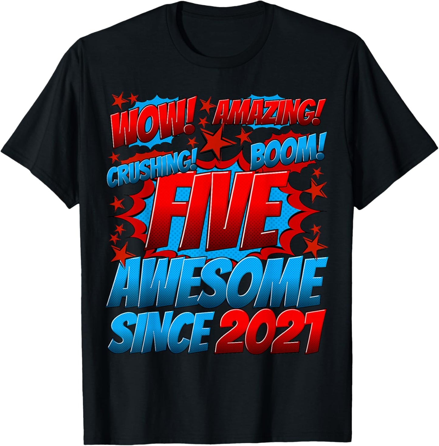 5 Year Old Gifts for Boys 5th Birthday Boy 5 Year Old Boy T-Shirt - T-Shirt | Black