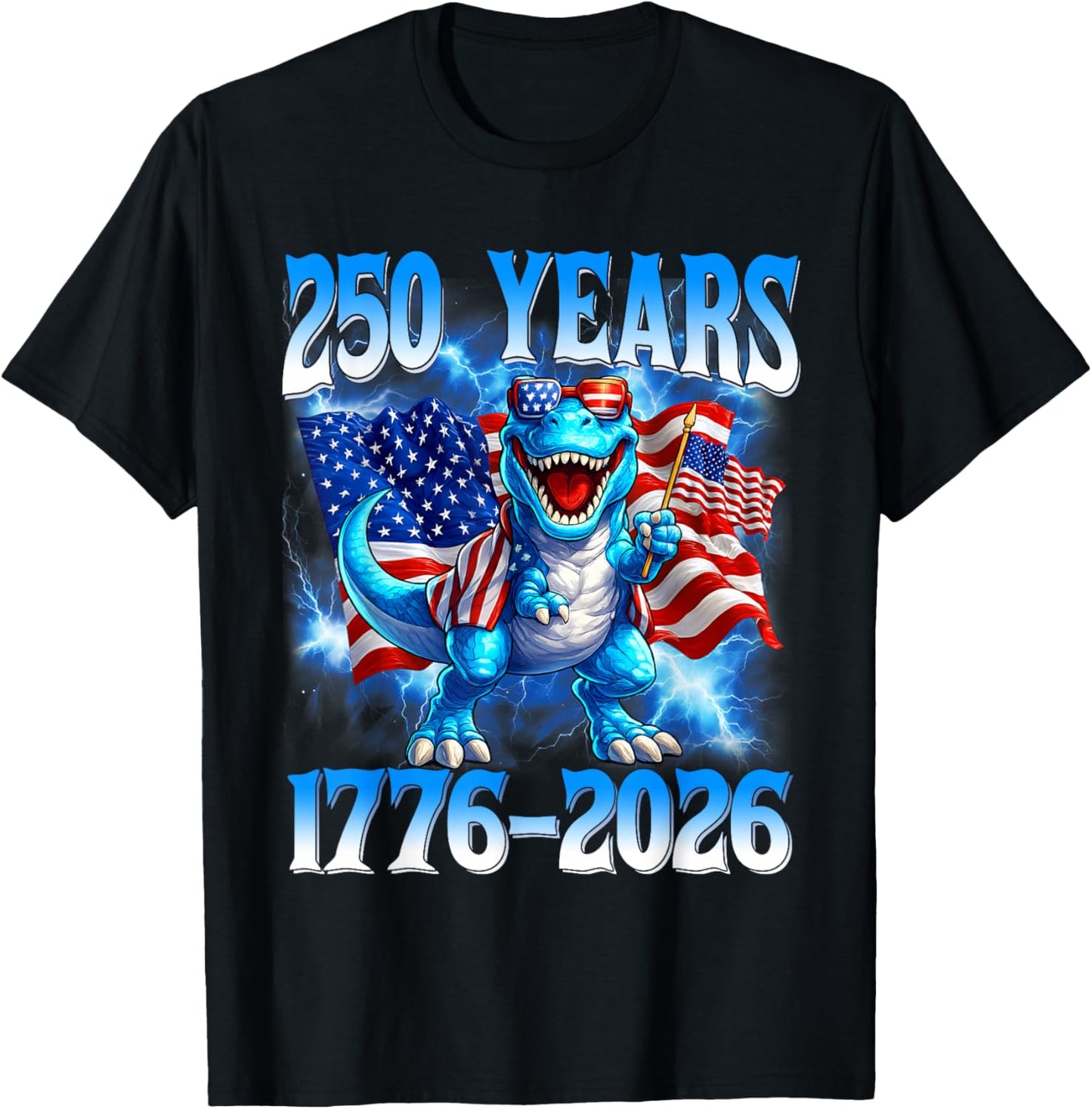 250 Years American 1776 2026 250th Toddler Boys 4th of July T-Shirt - T-Shirt | Black