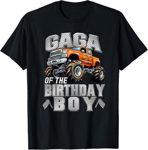 Gaga of The Birthday Boy Monster Truck Birthday Family T-Shirt - T-Shirt | Black