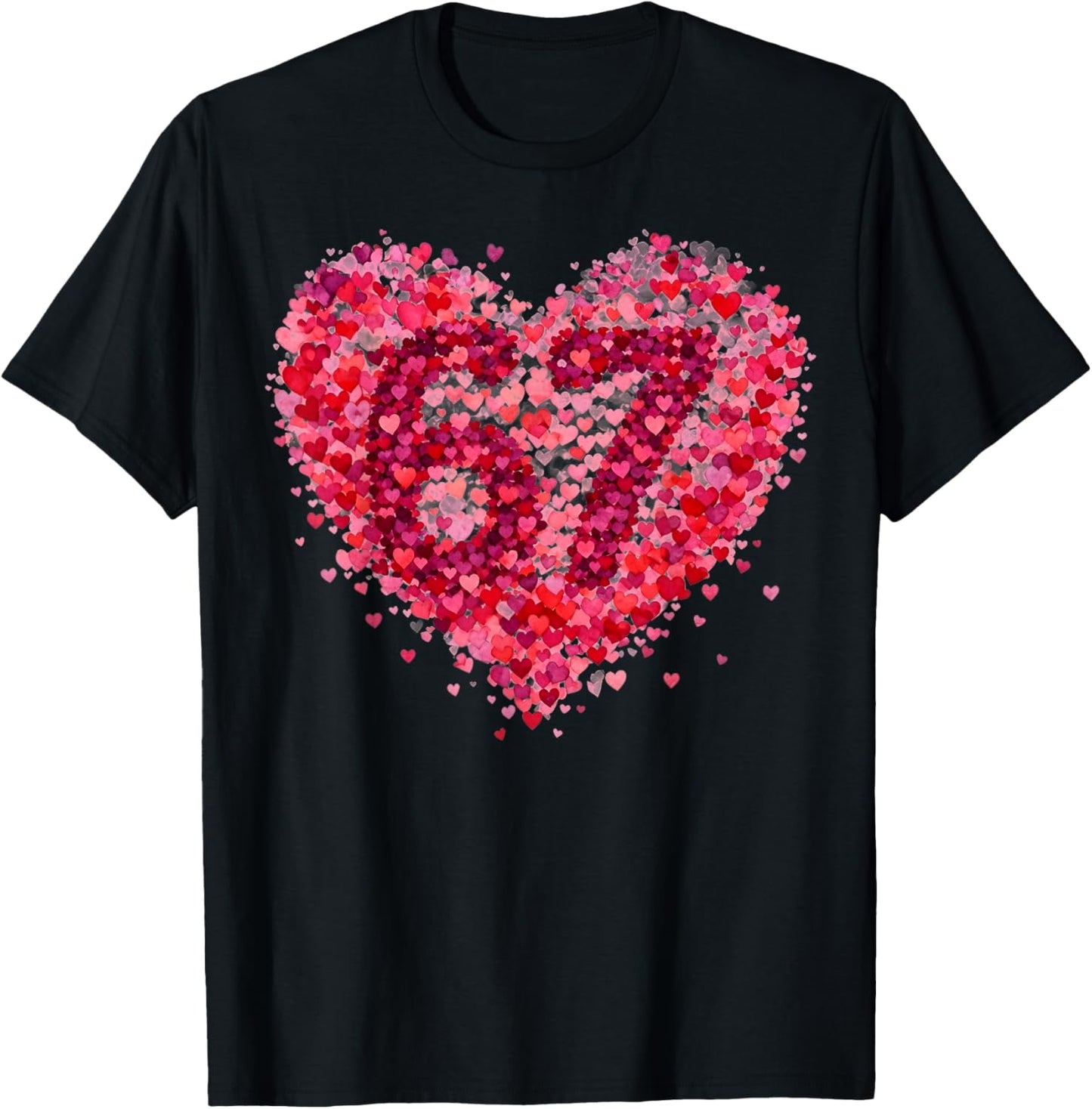Funny 67 Heart Love Valentine Day Gift Women Kid Boy T-Shirt - T-Shirt | Black