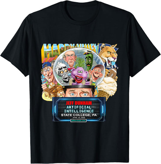 Jeff Dunham State College, PA (2026) T-Shirt - T-Shirt | Black