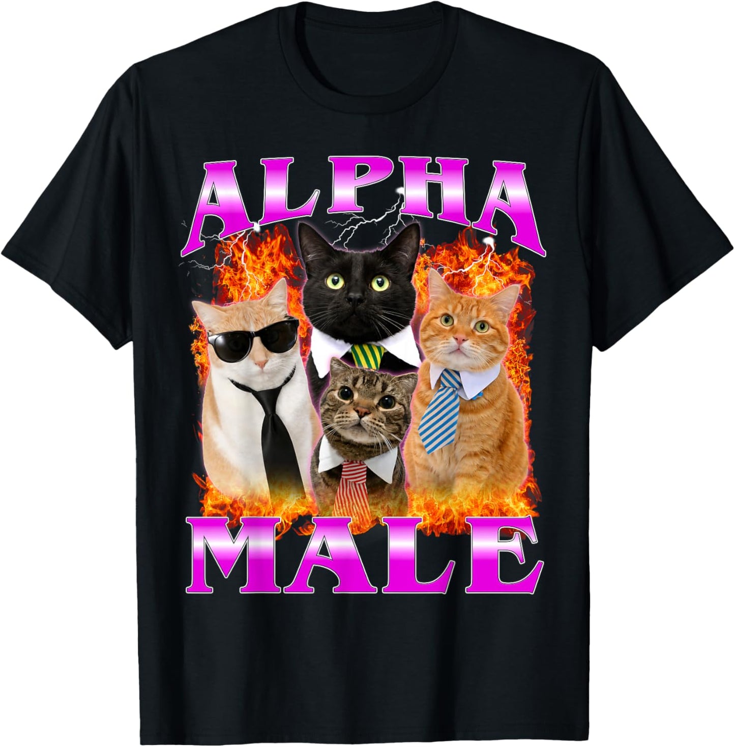 Alpha Male Funny Kitten Women T-Shirt - T-Shirt | Black