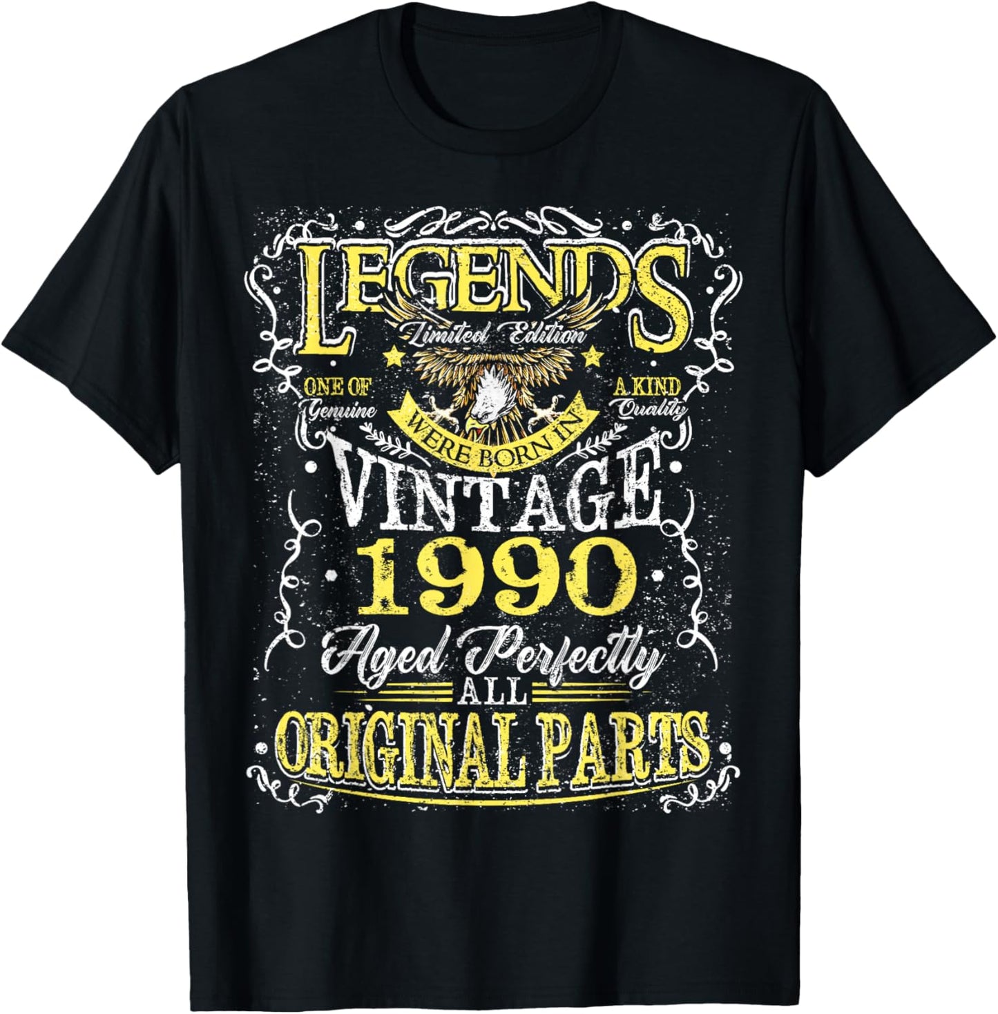 36th Birthday Gift Legend Born in 1990 36 for Years Old T-Shirt - T-Shirt | Black