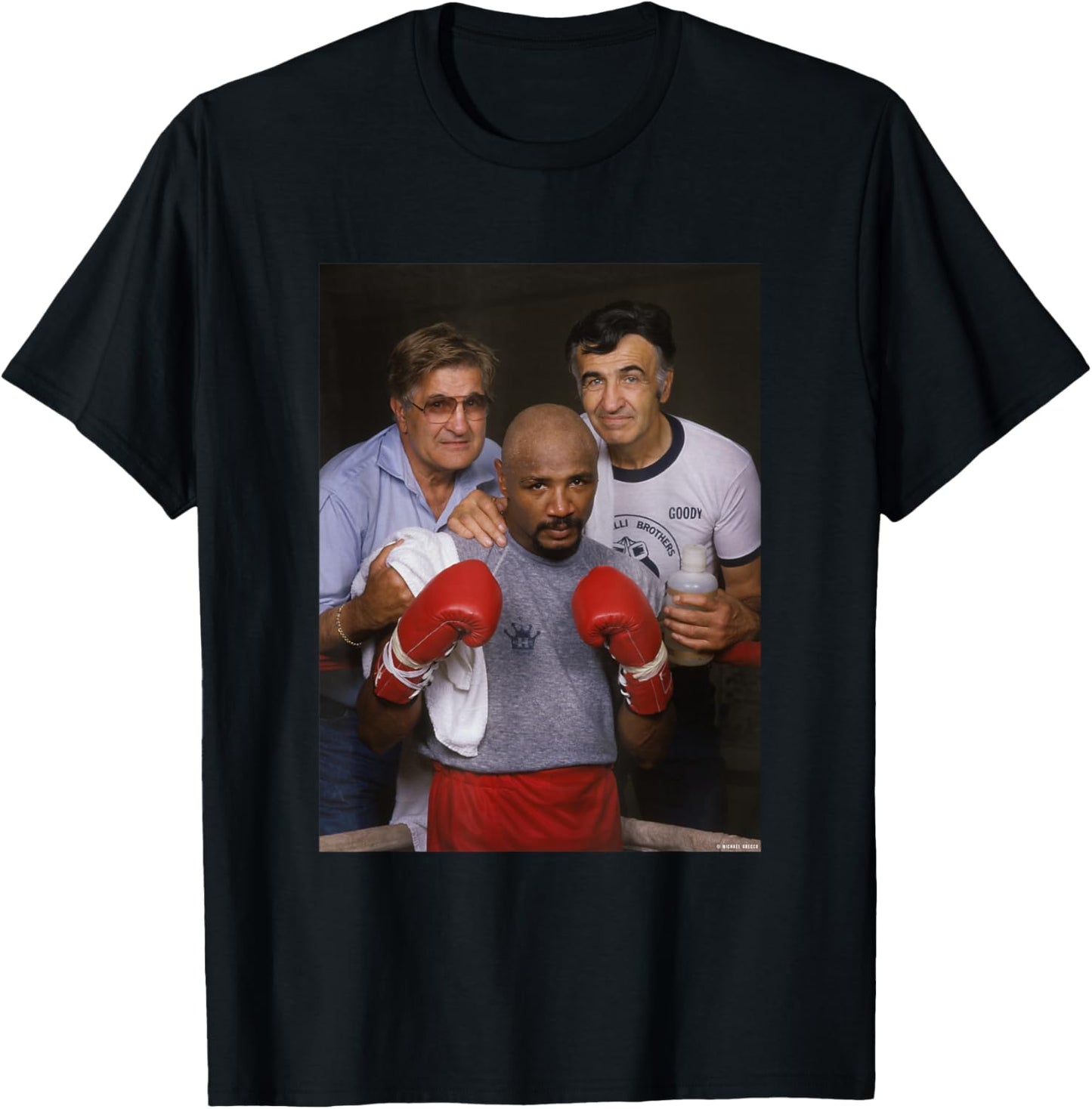 Marvin Hagler Boxing Pat Goody Petronelli Michael Grecco T-Shirt - T-Shirt | Black