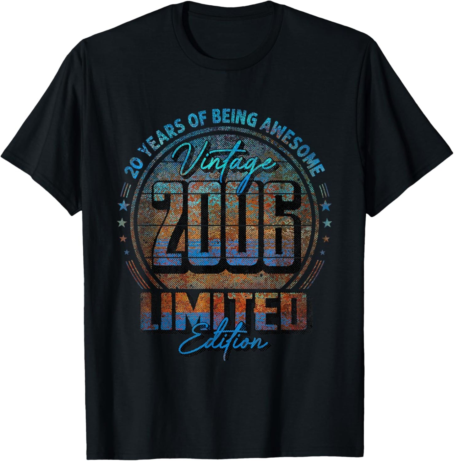 Vintage 2006 Limited Edition Shirt 20 Year Old 20th Birthday T-Shirt - T-Shirt | Black