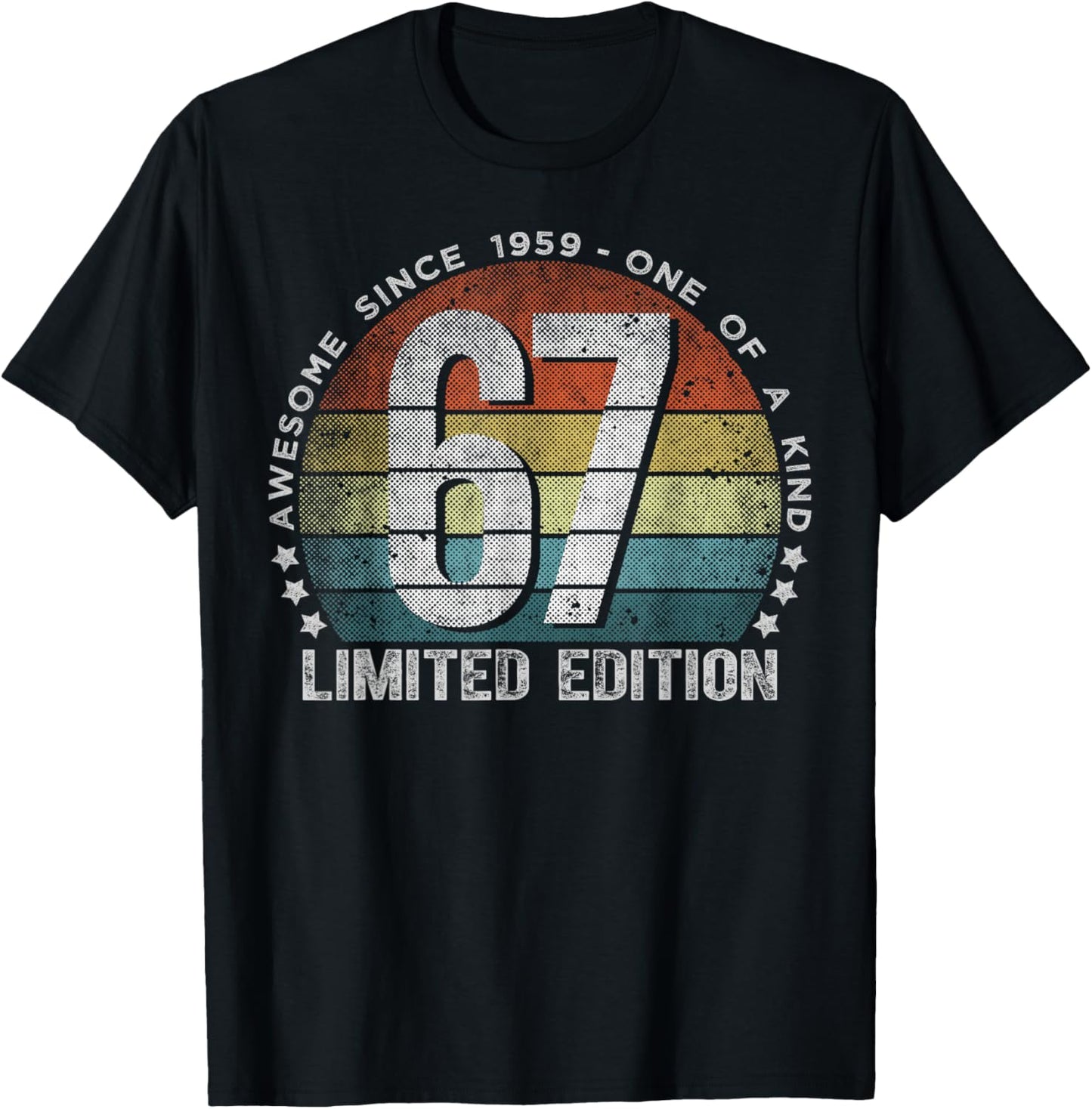 67 Year Old Gifts Vintage 1959 Limited Edition 67th Birthday T-Shirt - T-Shirt | Black