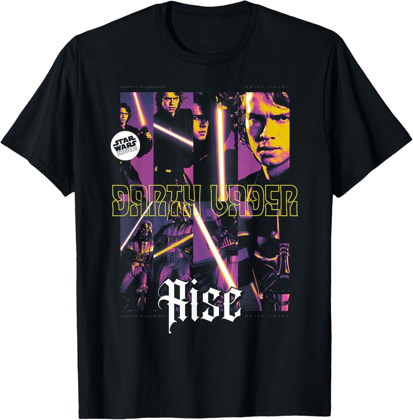 Star Wars Revenge of The Sith Darth Vader Rise T-Shirt - T-Shirt | Black