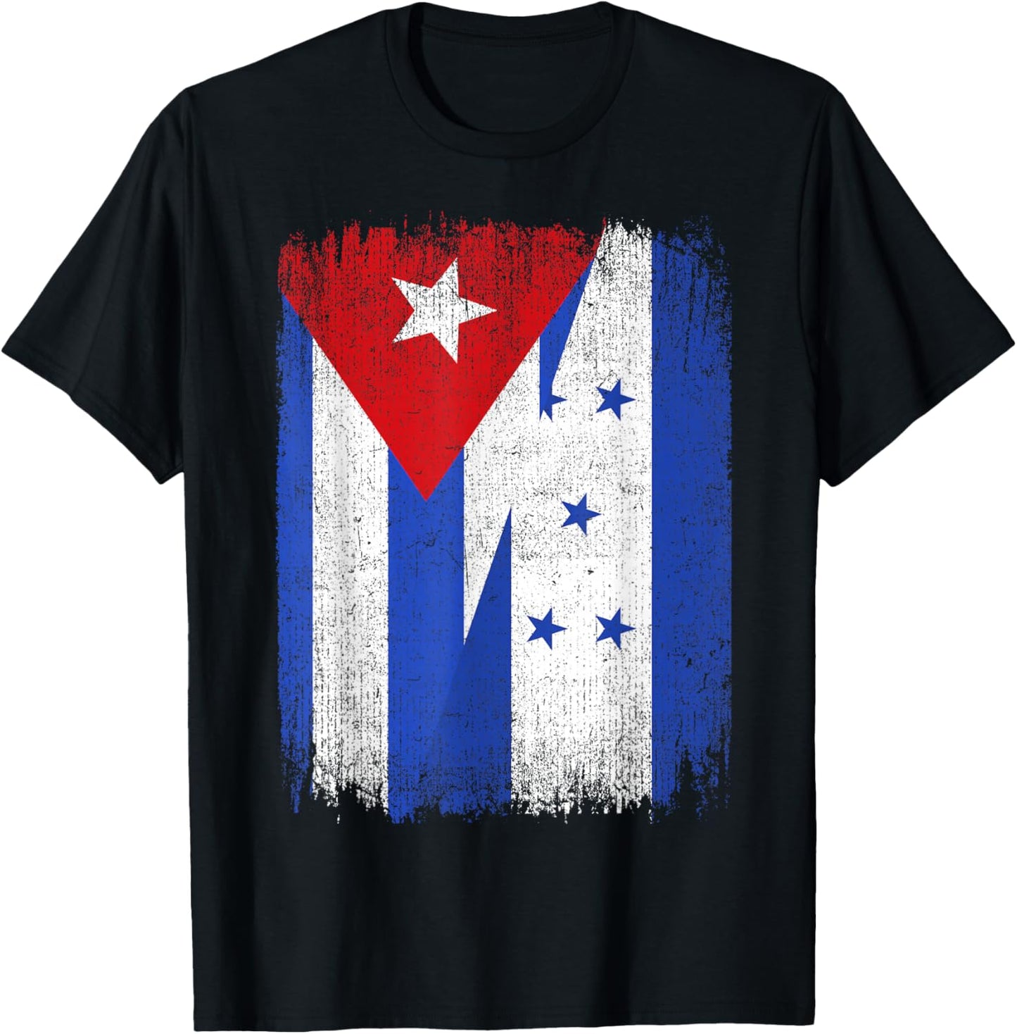 Half Cuba Honduras Flag Cuban Honduran Pride Roots T-Shirt - T-Shirt | Black