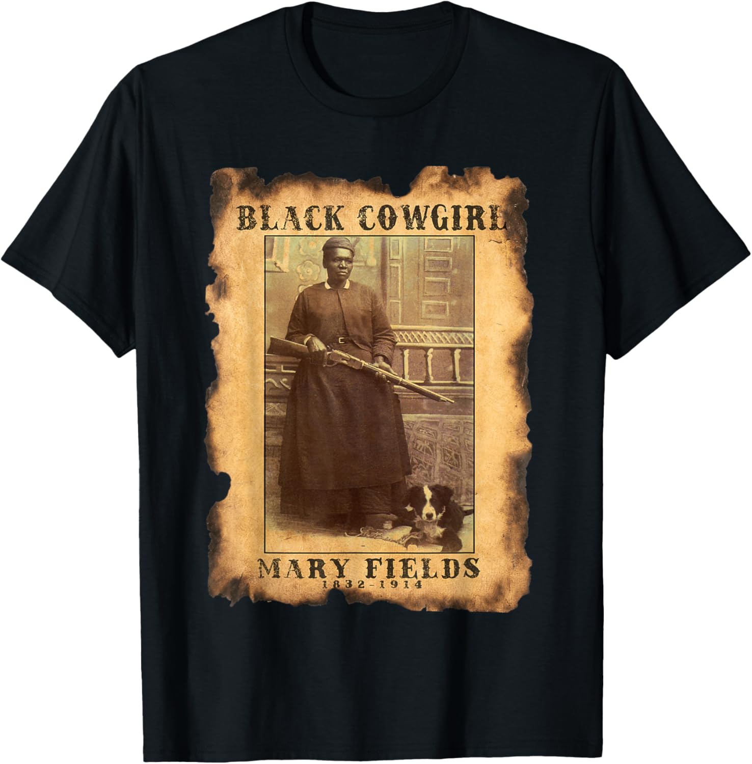 Black Cowgirl Mary Fields African American History Western T-Shirt - T-Shirt | Black