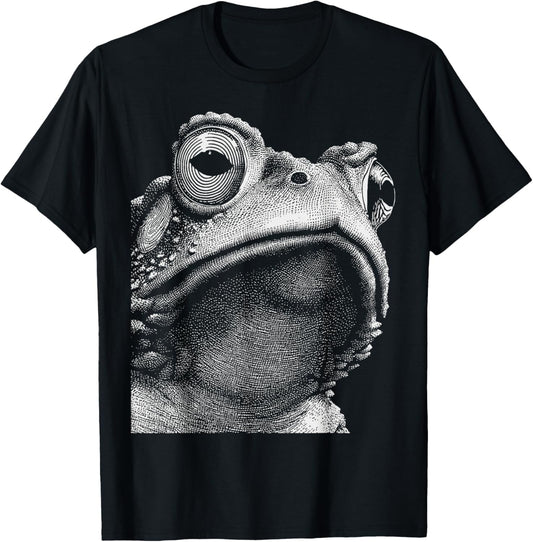 Hypnotic Toad Weird Eyes Horror Weirdcore Odd Halloween T-Shirt - T-Shirt | Black