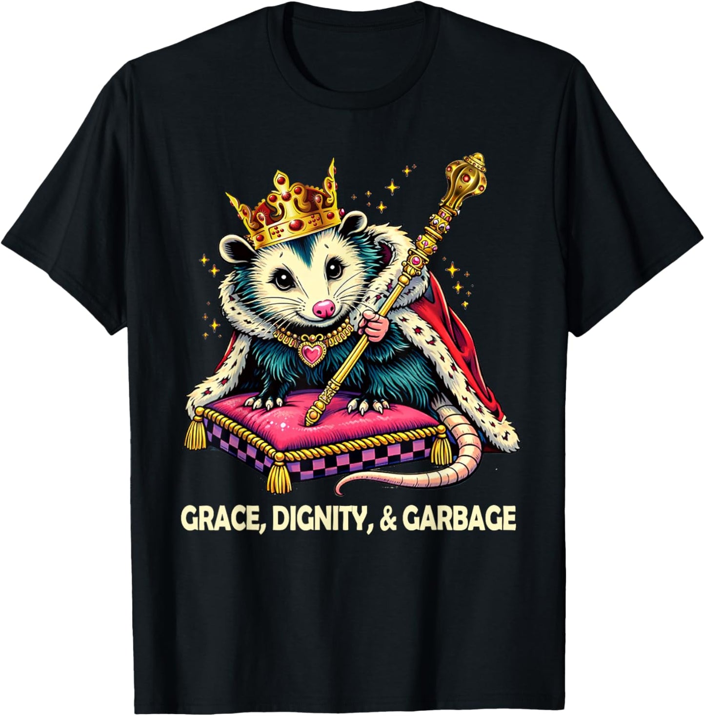Opossum Lover Possum King Weird Grace A Dignity & Garbage T-Shirt - T-Shirt | Black