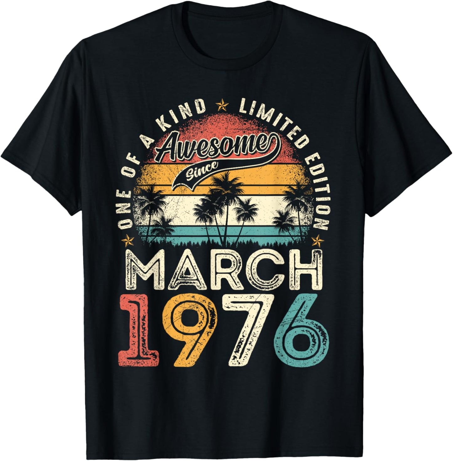50 Year Old Men Awesome Since March 1976 50th Birthday Women T-Shirt - T-Shirt | Black