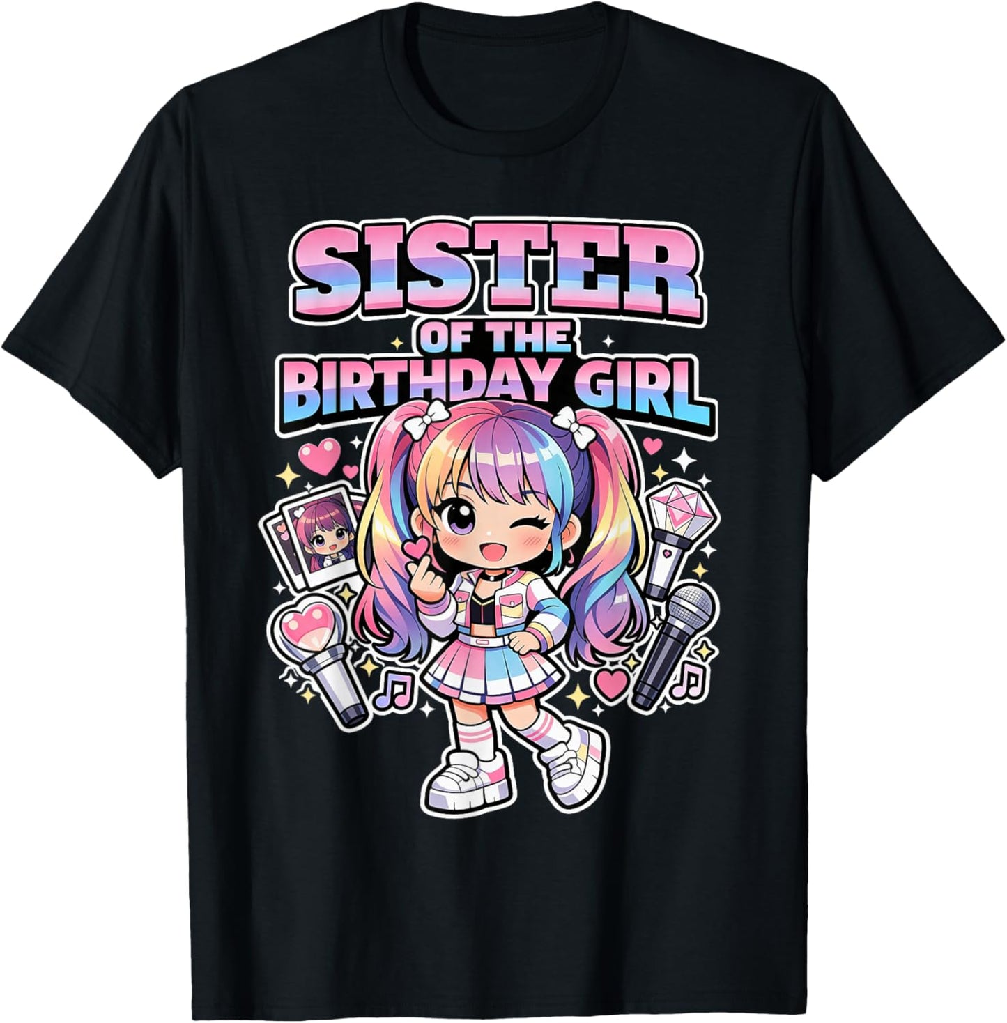 Sister of Birthday Girl Korean Popular Music K-pop Lovers T-Shirt - T-Shirt | Black