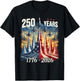250 Years 1776-2026 Fighter Jets USA Flag 250th Birthday T-Shirt - T-Shirt | Black