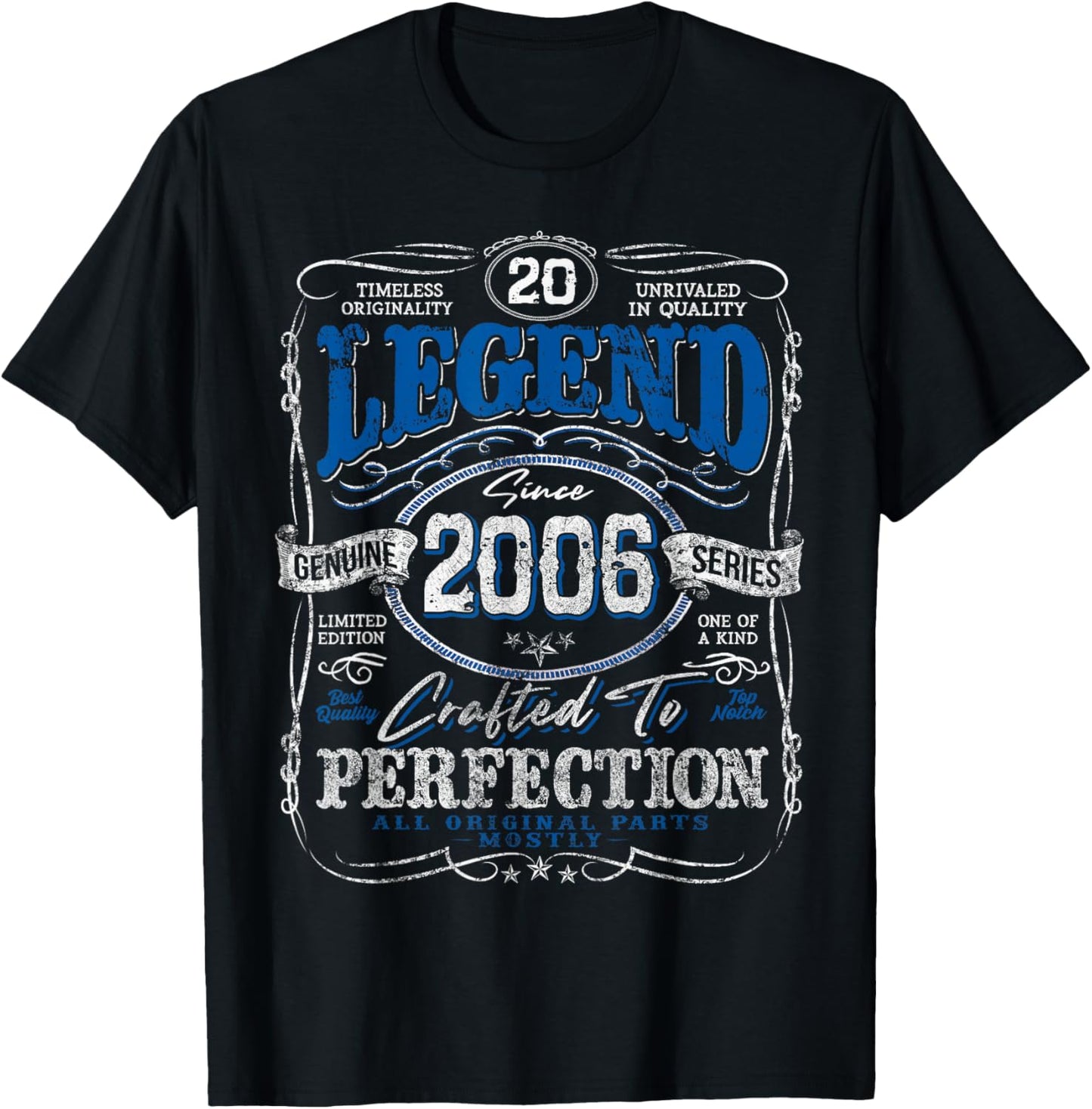 Vintage 2006 Limited Edition Shirt 20 Year Old 20th Birthday T-Shirt - T-Shirt | Black