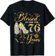 Blessed by God for 76 Years Old Women 76th Birthday Queen T-Shirt - T-Shirt | Black