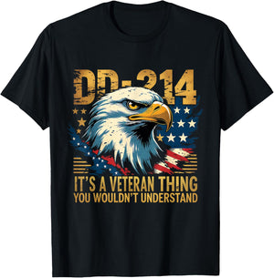 Proud Eagle Patriotic It’s A Veteran Thing T-Shirt - T-Shirt | Black