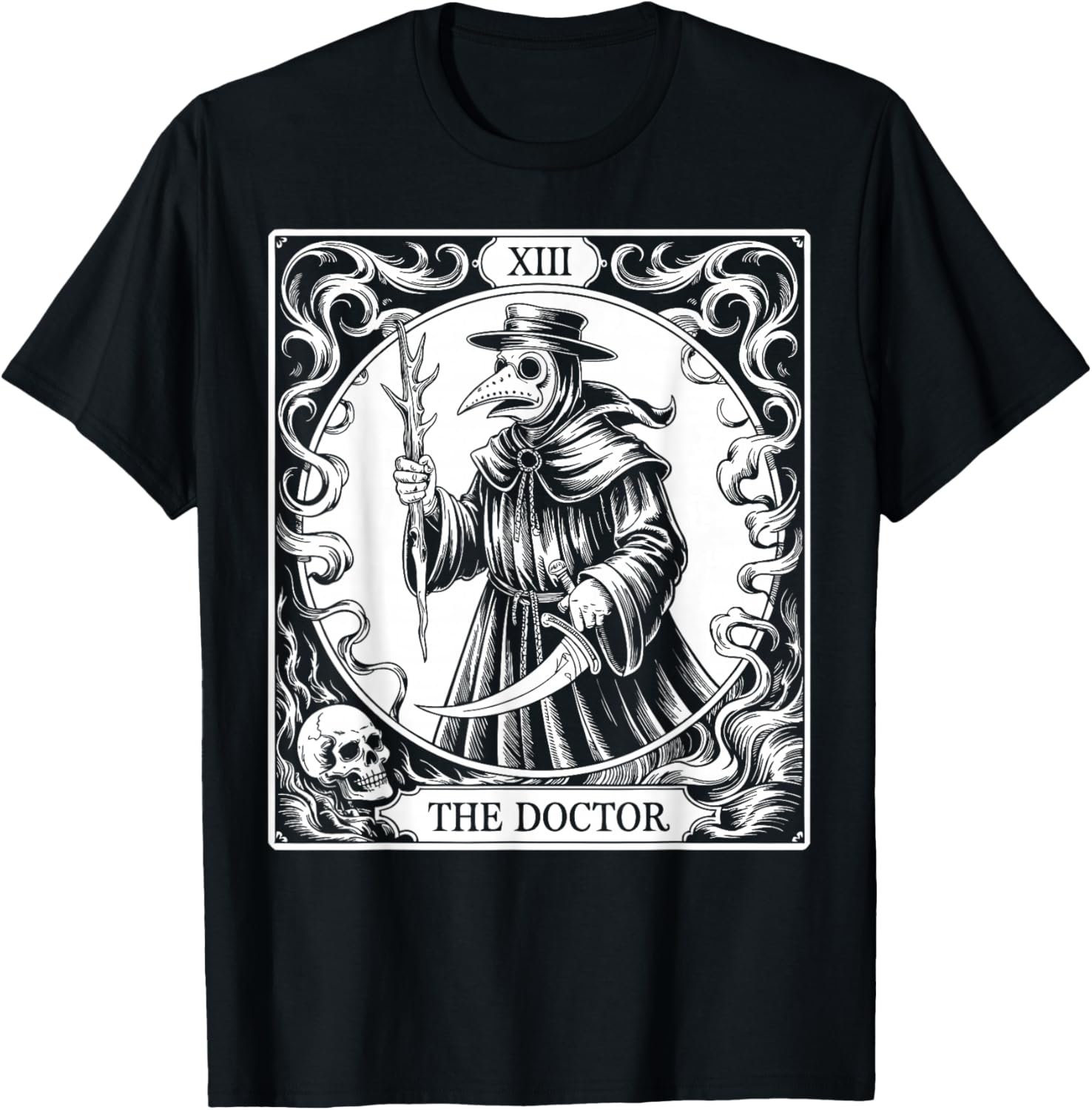 Tarot Card Plague Doctor T-Shirt - T-Shirt | Black
