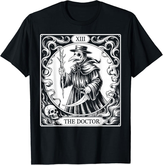 Tarot Card Plague Doctor T-Shirt - T-Shirt | Black