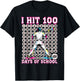 100 Days of School Boys Kids 100th Day of School Baseball T-Shirt - T-Shirt | Black