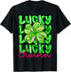 Kids St Patricks Day Lucky Charmer Preppy Shamrock Boys Girl T-Shirt - T-Shirt | Black