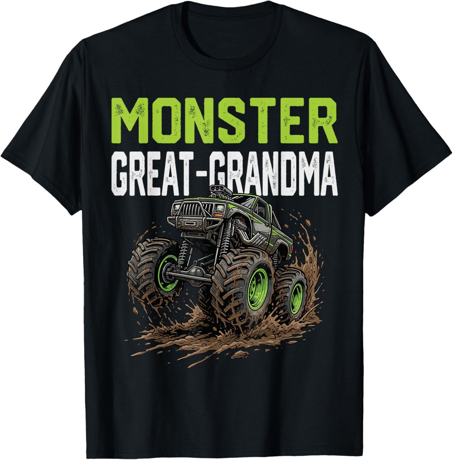 Monster Great-Grandma Truck Mothers Day Family Matching T-Shirt - T-Shirt | Black
