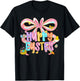 Happy Easter Coquette Bow Cute Bunny Eggs Spring Women Girls T-Shirt - T-Shirt | Black
